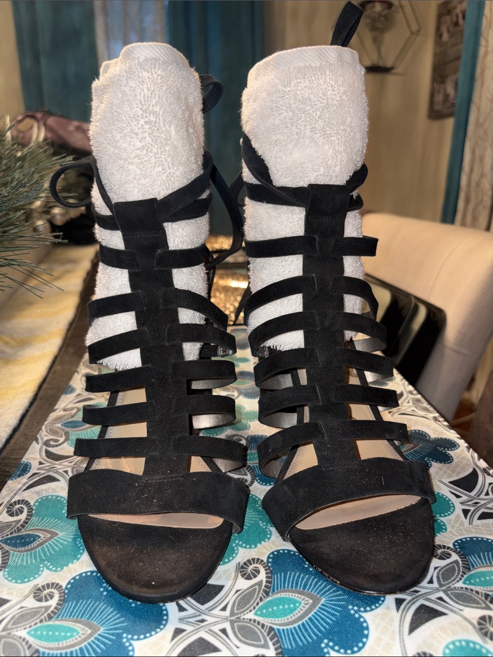 Sam Edelman Black Strappy Gladiator Heels
